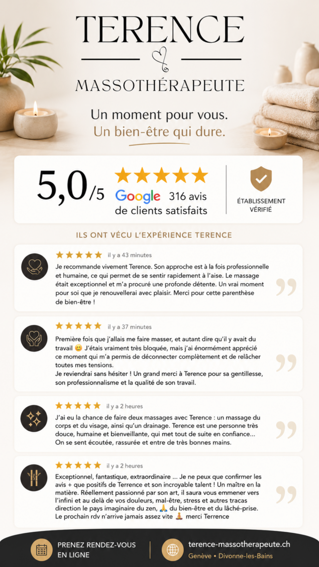 Avis Google Terence Massothérapeute